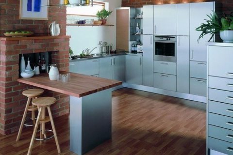 Голубая палитра в кухне Голубая палитра в кухне