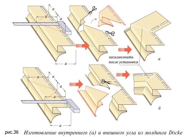 Монтаж металлического молдинга