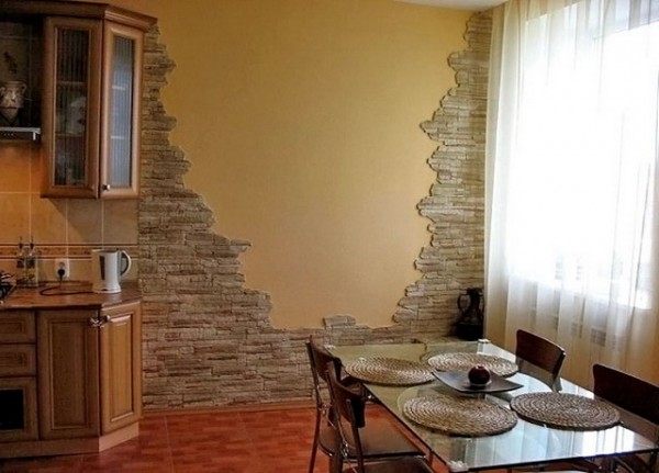 Отделка искусственным камнем